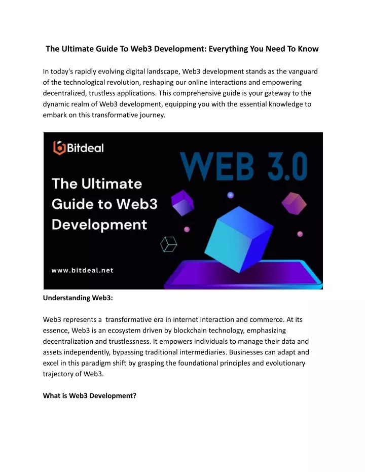 the ultimate guide to web3 development everything