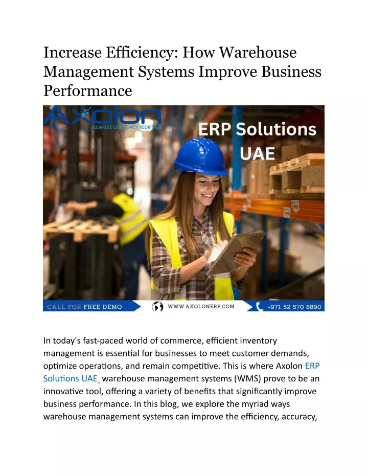increase efficiency how warehouse management