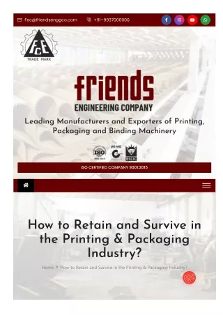 How to Retain and Survive in the Printing & Packaging Industry?