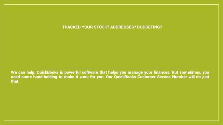 tracked your stock addresses budgeting