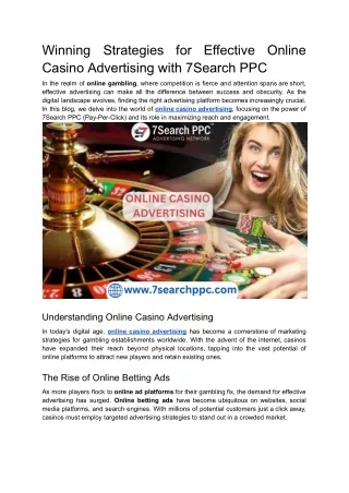online casino advertising