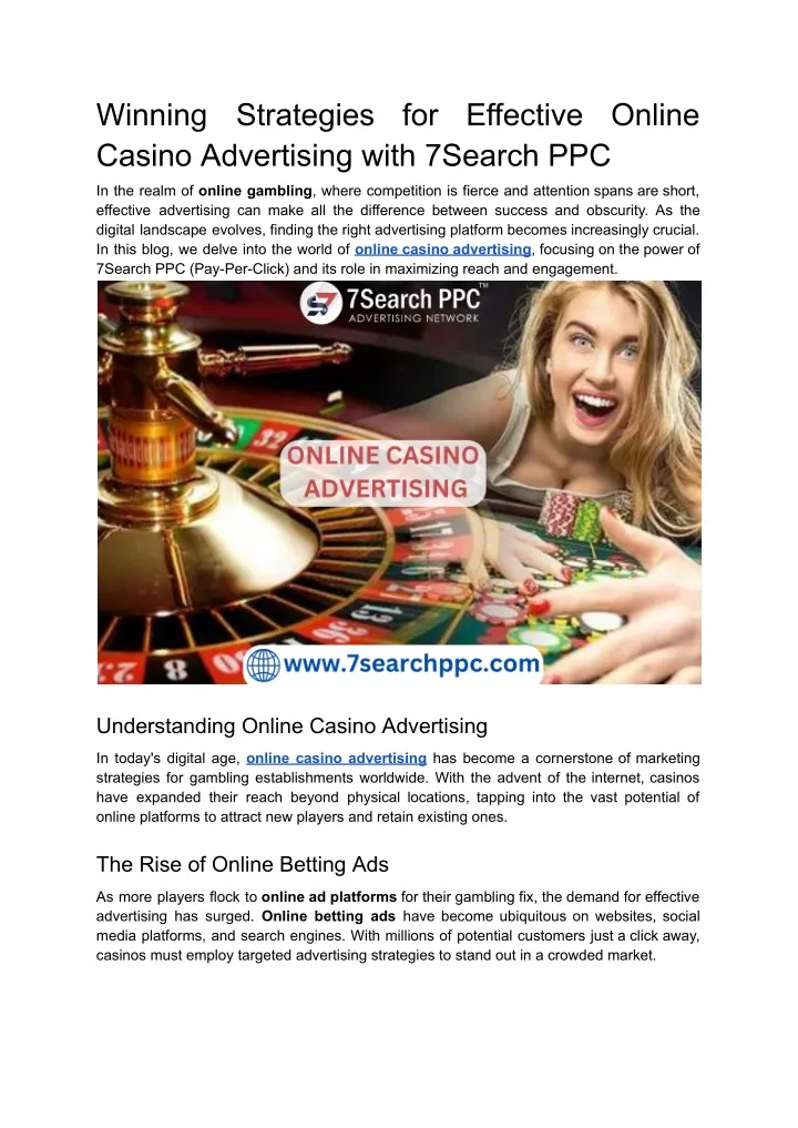 winning casino advertising with 7search ppc