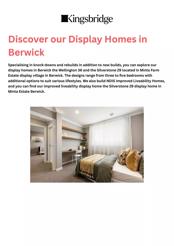 discover our display homes in berwick