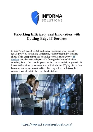 Empower Your Business with Cutting-Edge IT Services