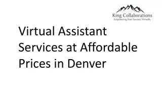Virtual Assistant Services at Affordable Prices in Denver