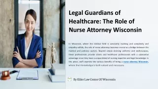 The Role of Nurse Attorney Wisconsin