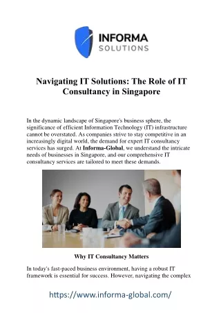 Expert IT Consultancy Services in Singapore