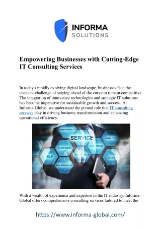Streamline Your Business with Expert IT Consulting Services