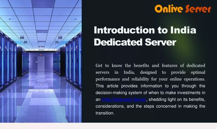 introduction to india dedicated server