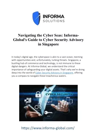 Safeguarding Singapore: Cyber Security Advisory Services