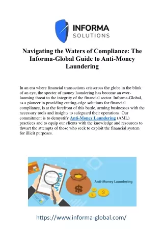 Safeguarding Finances: The Importance of Anti Money Laundering