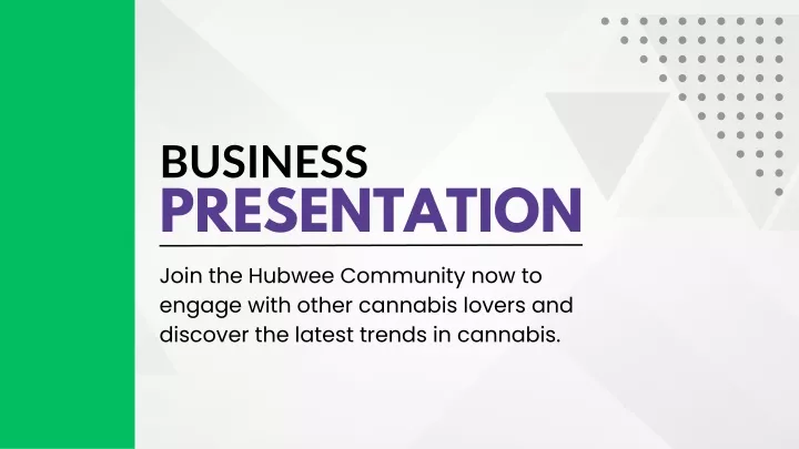 business presentation join the hubwee community