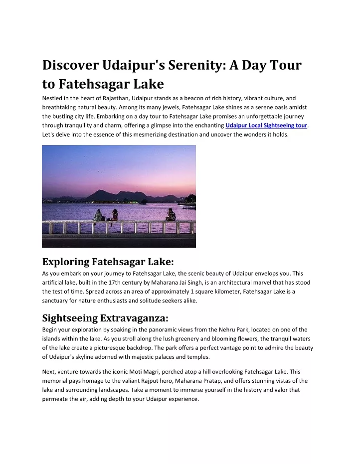 discover udaipur s serenity a day tour
