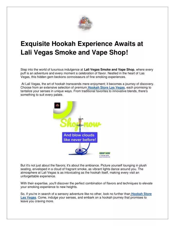 exquisite hookah experience awaits at lali vegas