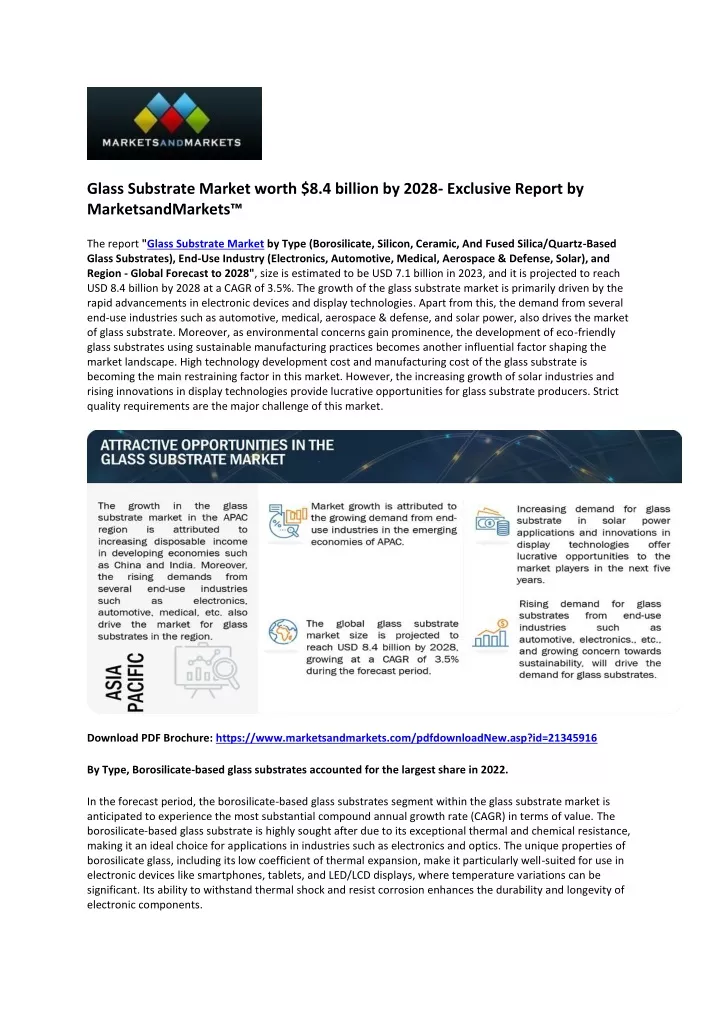 glass substrate market worth 8 4 billion by 2028