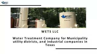 WETS LLC PPT - Water Treatment Overview