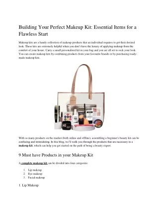 Building Your Perfect Makeup Kit: Essential Items for a Flawless Start