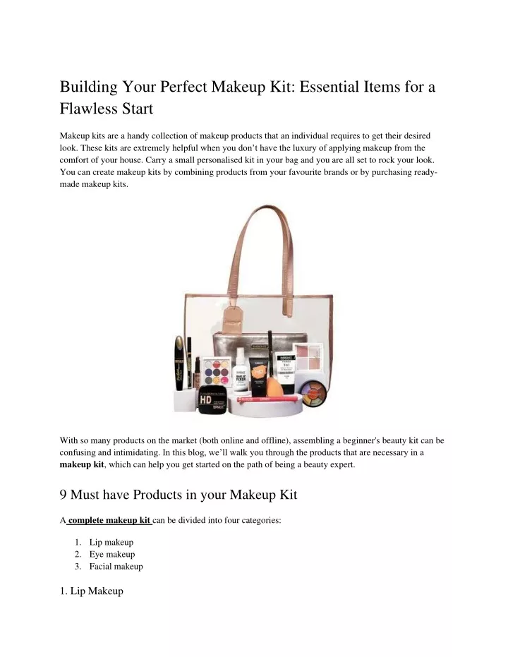 building your perfect makeup kit essential items