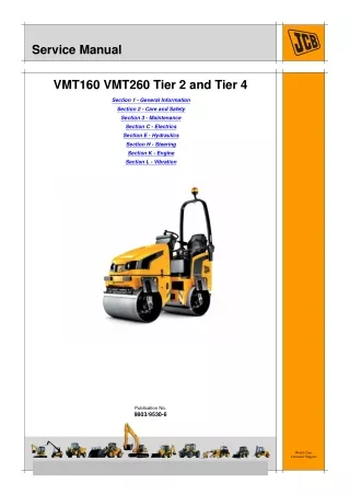 JCB VMT 260-100 TIER2 AND TIER4 ROLLER Service Repair Manual
