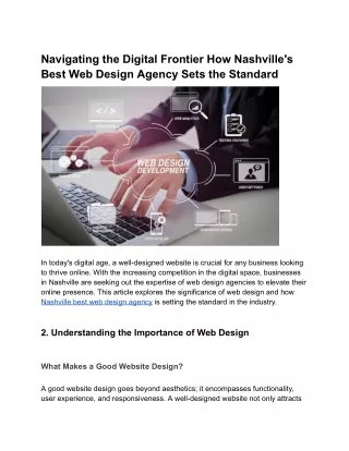 Navigating the Digital Frontier How Nashville's Best Web Design Agency Sets the Standard