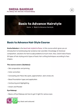 Basic to Advance Hairstyle