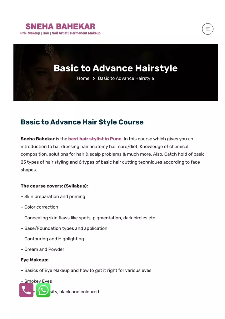 basic to advance hairstyle