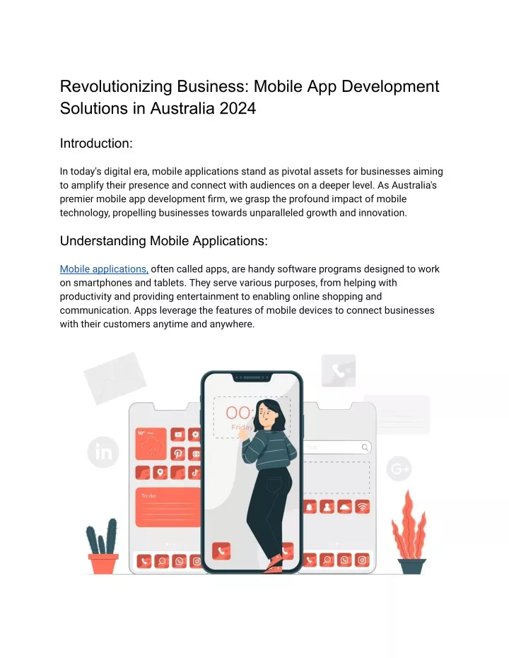revolutionizing business mobile app development