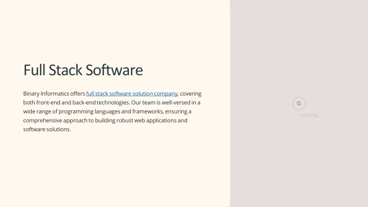 full stack software
