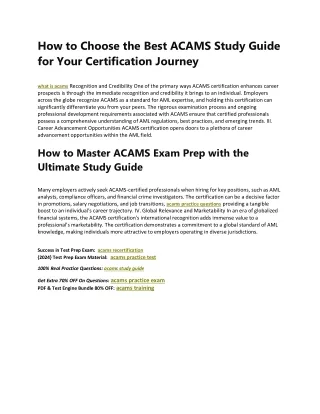 acams certification PDF