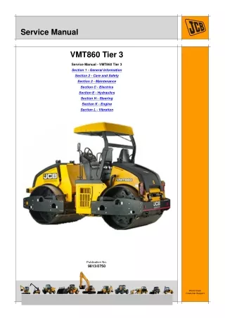 JCB VMT860 TIER 3 VIBROMAX Service Repair Manual