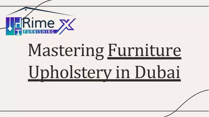 mastering furniture