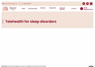 Telehealth for Sleep Disorders