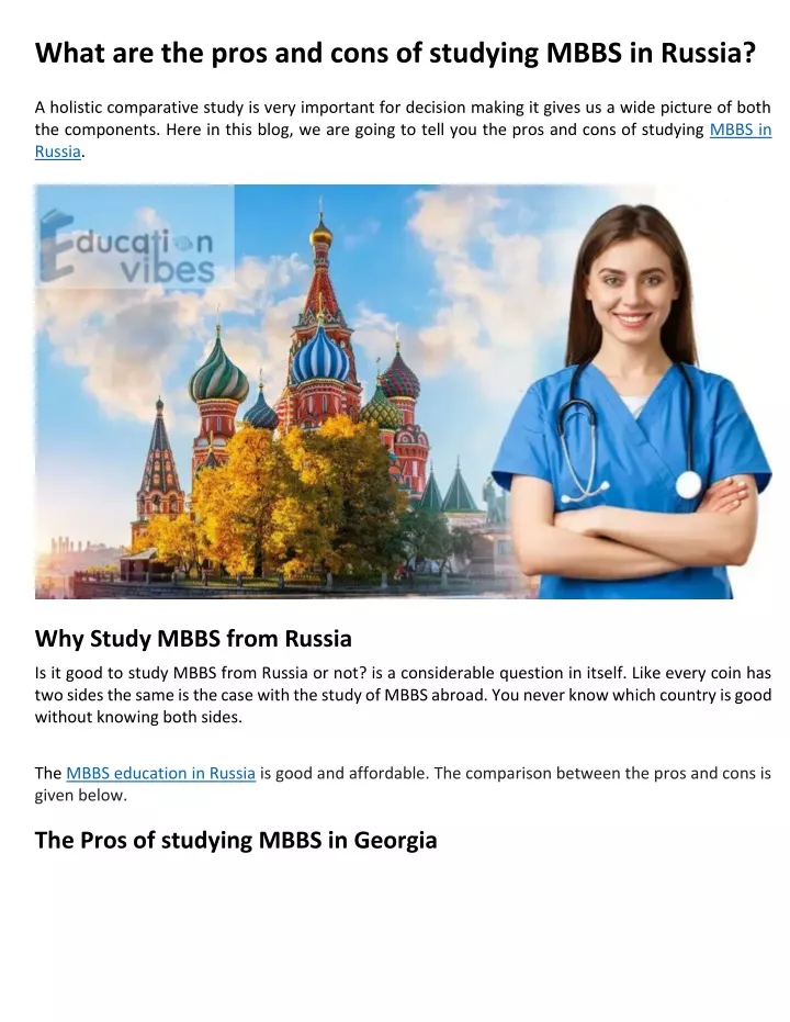 what are the pros and cons of studying mbbs
