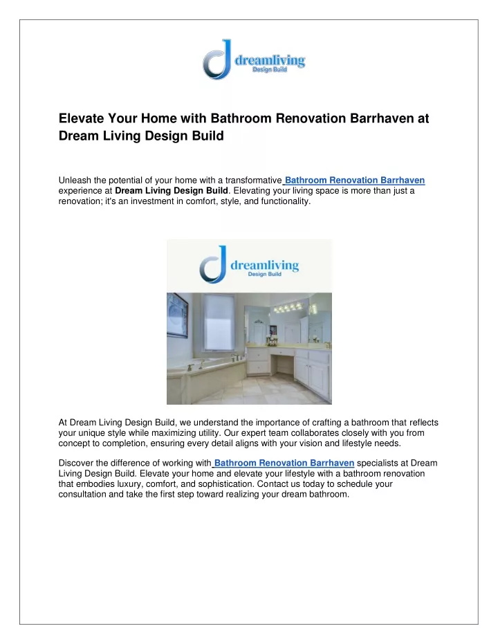 elevate your home with bathroom renovation