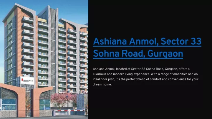 ashiana anmol sector 33 sohna road gurgaon