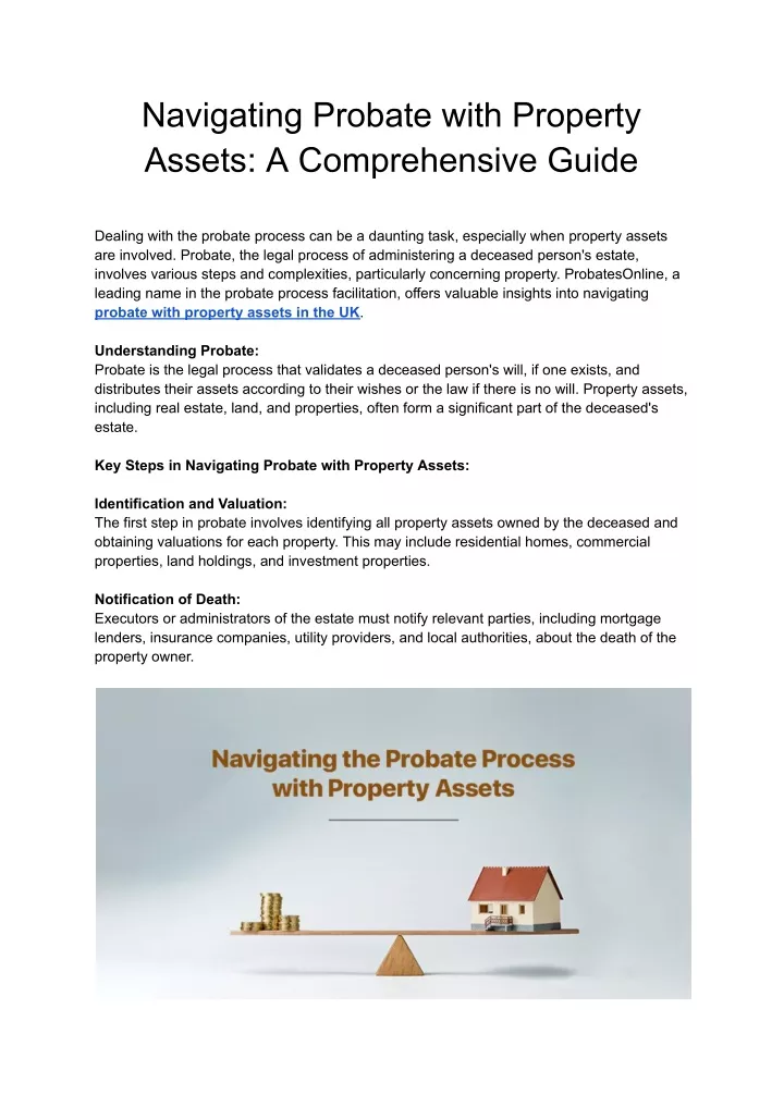 navigating probate with property assets