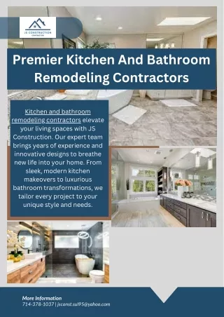 kitchen and bathroom remodeling contractors | JS Construction