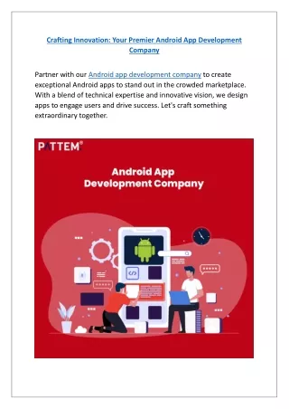 crafting innovation your premier android