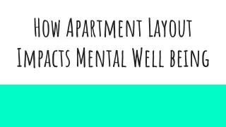 How Apartment Layout Impacts Mental Well being