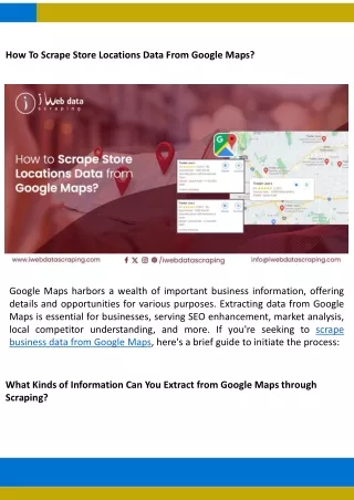 How To Scrape Store Locations Data From Google Maps ppt