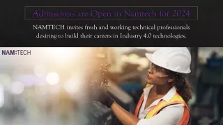 Admissions are Open for 2024 in Namtech for Industry 4.0