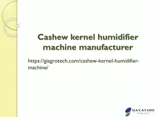Automatic Cashew Kernel Humidifier Machine