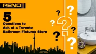 5 Questions to Ask at a Toronto Bathroom Fixtures Store | Reno Superstore