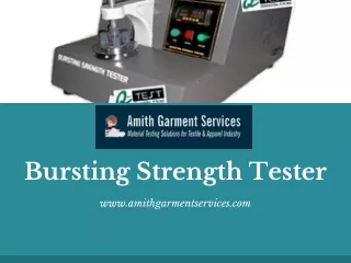 Bursting Strength Tester