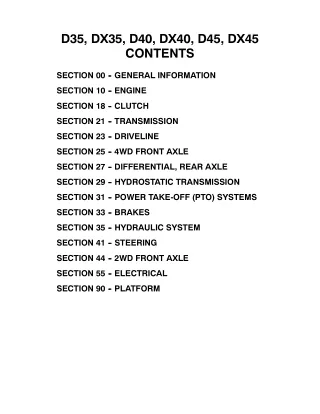 CASE IH DX35 Tractor Service Repair Manual