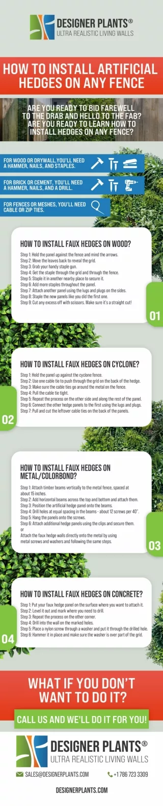 How to Install Artificial Hedge on any Fence