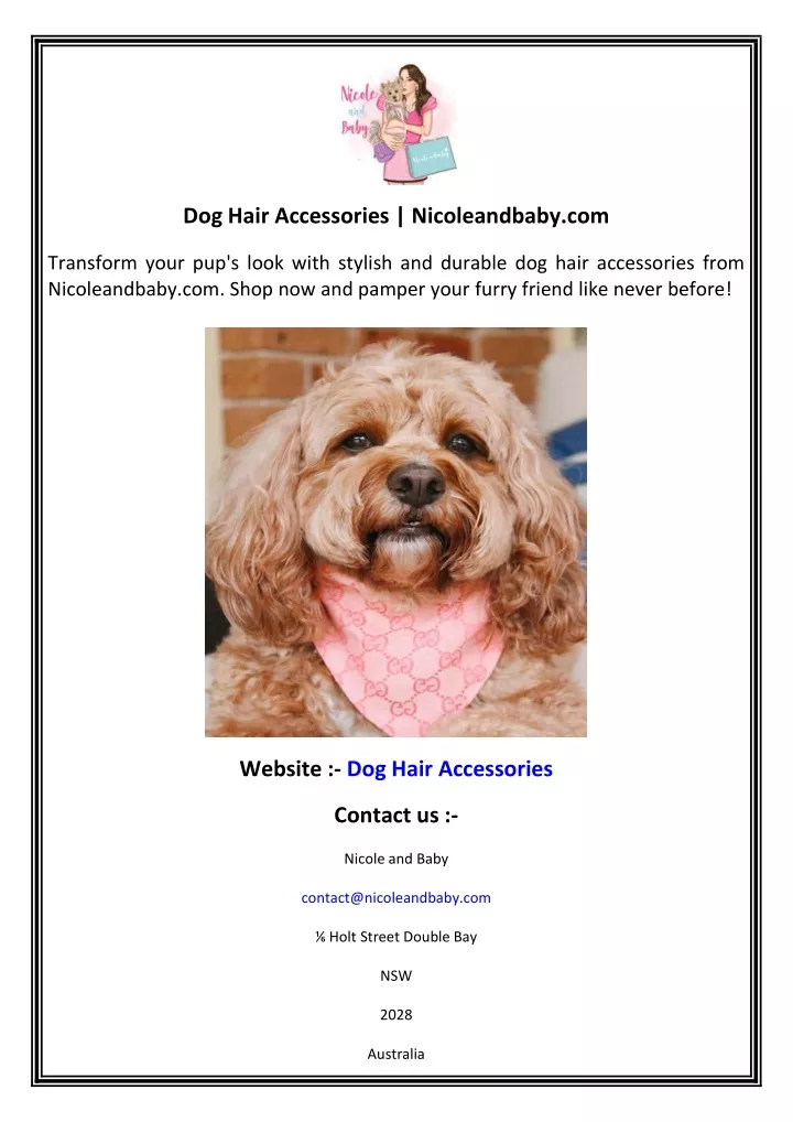 dog hair accessories nicoleandbaby com