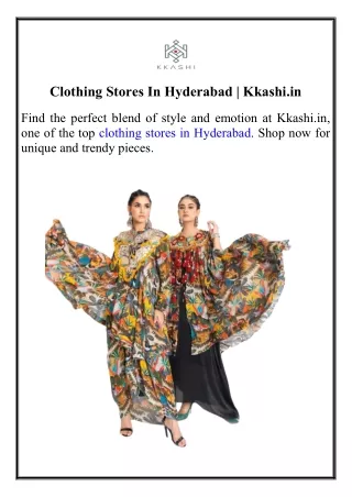 Clothing Stores In Hyderabad  Kkashi.in