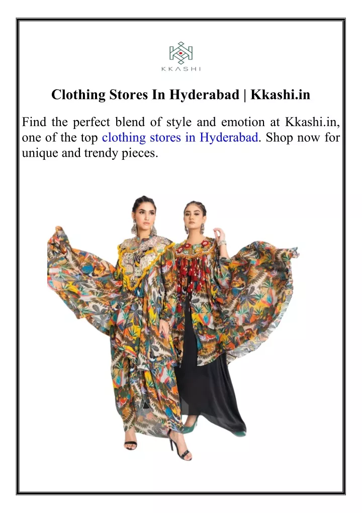 clothing stores in hyderabad kkashi in