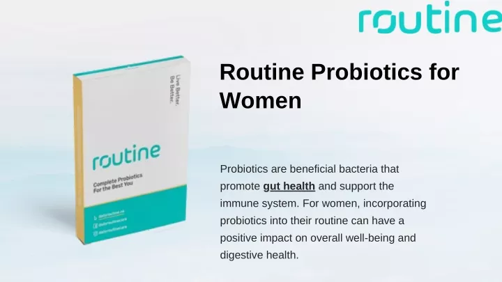 routine probiotics for women